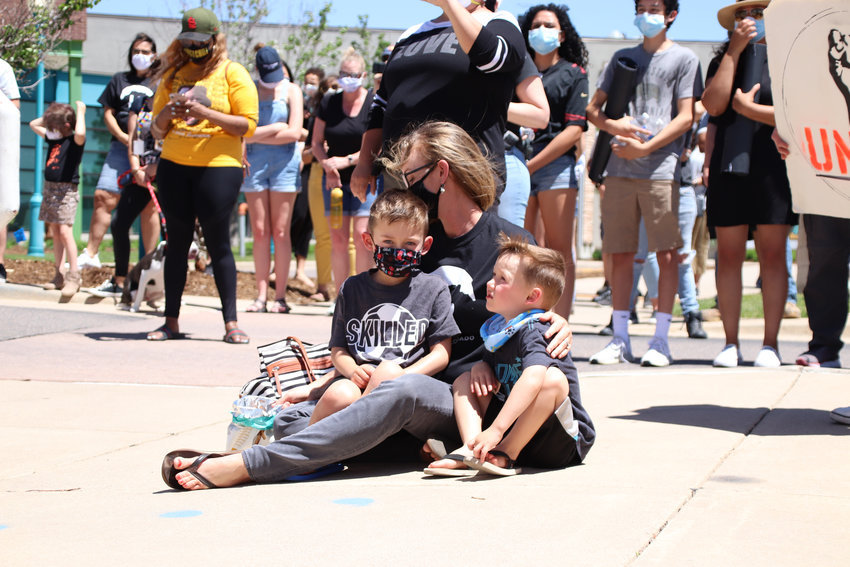 Castle Rock residents young and old came out to protest systemic racism and police brutality on June 7. Children walked alongside parents and chanted "I can't breathe" or "Black lives matter" during the protest.